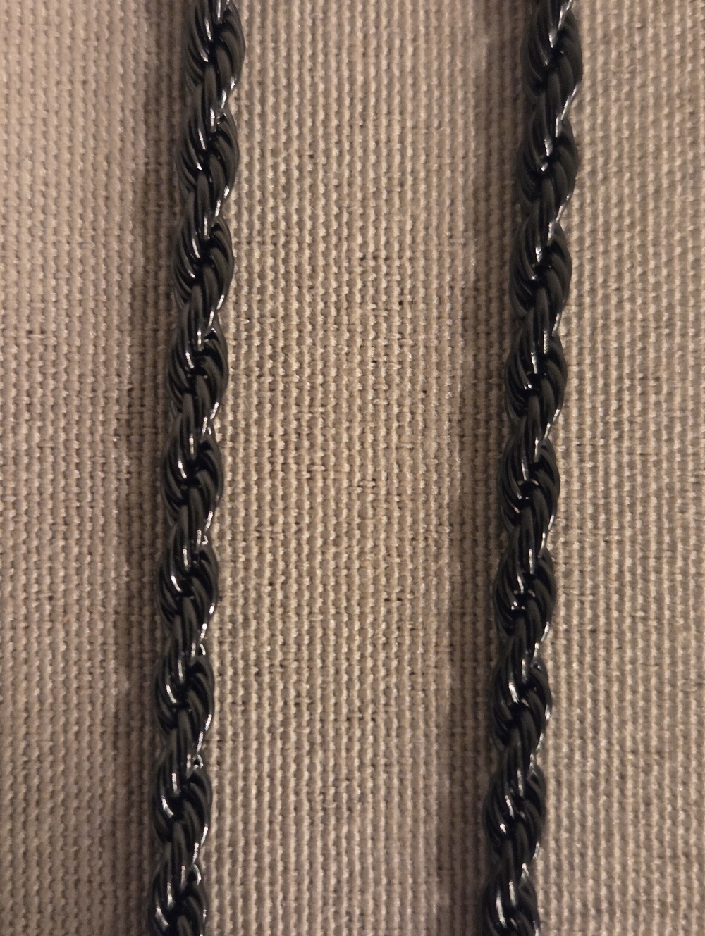 SET OF 2 BLACK ROPE NECKLACES 4MM - Picture 4 of 9